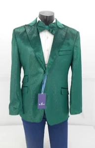 Blue Martini Green Sparkling Tuxedo Sport Coat and Matching Bowtie $129.99 - Picture 1 of 3