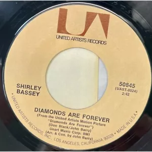 Shirley Bassey Diamonds Are Forever / For the Love of Him 45 Jazz United Artists - Imagen 1 de 6