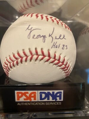 George Kell HOF Autographed Baseball PSA/DNA 9.5. Additional Kell Ball Included. - Image 1 of 4