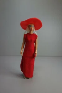 BARBIE Doll 1999 Figure Red Dress Hat Vintage - Picture 1 of 11