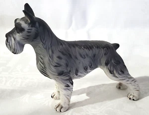 Vintage Lefton Ceramic Schnauzer Figure Dog Figurine Japan 6" x 4 1/2" - Picture 1 of 10