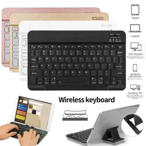 For Apple iPad iPhone Android Window 10" Universal Keypad Slim Wireless Keyboard - Picture 1 of 16