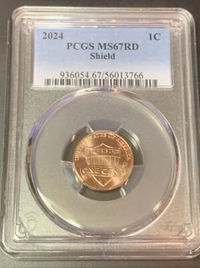 Centavo Lincoln Shield 2024 P 1 c graduación profesional MS67RD - Imagen 1 de 2