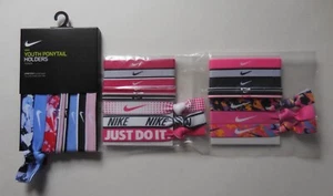 Nike Mixed Ponytail Holder Assorted 9 Pk YOUTH Multicolor Set of 3 Lots #11 - Picture 1 of 2
