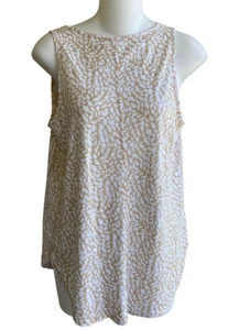 Neu Loft Outlet ärmelloses Top beige weiß Oversize Tank XSP Mixed Media weich - Bild 1 von 3