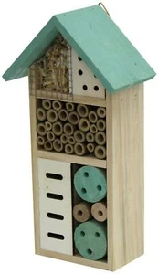 En Bois Insecte Abeille Maison Hôtel Toit Attract & Pour Jardin Vert - Photo 1/1