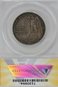 1925  .50  ANACS   AU 53  STONE MOUNTAIN DD REV Classic Silver Commemorative  - Picture 1 of 2