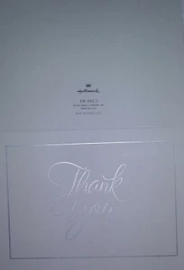 15 Count Silver Lettering Thank You Cards Blank Inside - Picture 1 of 3