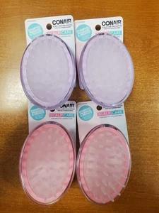 Paquete de 4: Champú masajeador de cuero cabelludo Conair cepillo para el cabello rosa y púrpura (9161) A2P5 - Imagen 1 de 4