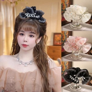Elegant Hair Claw Clip Headwear Bow Hairpin Creative Ponytail Clip Women Girl - Picture 1 of 11