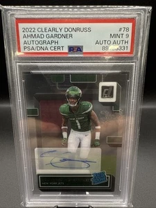 2022 Panini Clearly Donruss Rated Rookie Auto 78 Ahmad Sauce Gardner PSA 9 - Bild 1 von 4
