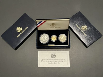 World Cup USA 1994 Commemorative Coin Proof Set With Certificate of Authenticity - Image 1 of 4