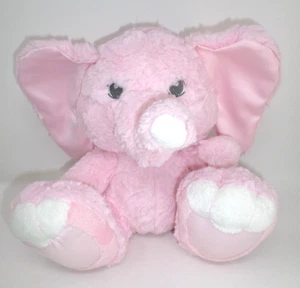 Aurora Baby rosa Elefant bestickte Augen große Ohren & Füße 10 Zoll Plüsch - Bild 1 von 7