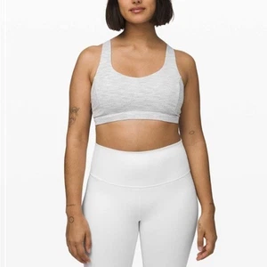 Lululemon Free To Be Serene Sports Bra Size 4 Gray Lavender Purple - Picture 1 of 5