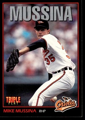 1993 Triple Play Mike Mussina Baltimore Orioles #13 - Image 1 of 2