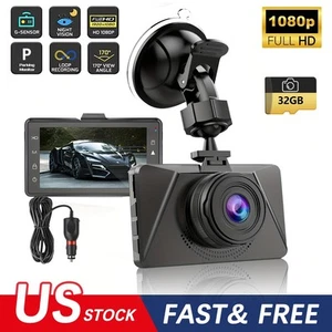 3" Full HD 1080P Dashcam Bewegungserkennung Front Dash Kamera mit 32GB SD-Karte - Bild 1 von 8