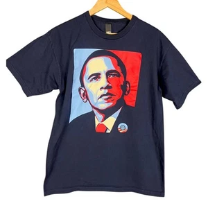 T-shirt Barack Obama 2008 Obey Shepard Fairey ritratto vintage Y2K - grande - Foto 1 di 3