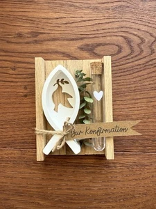 Geschenkset Konfirmation Kommunion Taufe Fisch Taube Reagenzglas Geldgeschenk - Bild 1 von 3