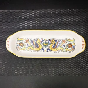 Deruta Raffaellesco Twin Dragons 12-1/2" Bandeja para servir cerámica Italia - Imagen 1 de 8