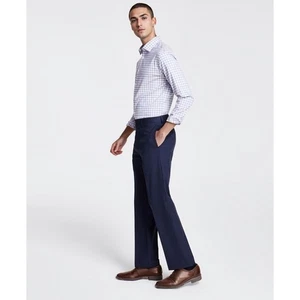 Michael Kors Dress Pants Mens 34x32 Blue Pattern Marvin Straight Leg Trouser NWT - Picture 1 of 8