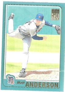 2001 Topps Matt Anderson 62 Detroit Tigers Baseball Card Vintage - Picture 1 of 8