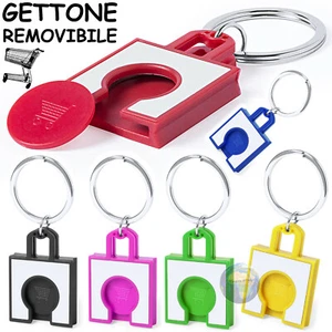GETTONE per CARRELLO DELLA SPESA Shopper MONETE Portachiavi 1 EURO Portachiavi - Picture 1 of 9