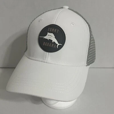 NWOT Tommy Bahama Unisex White Gray Swordfish Adjustable Snapback Hat Cap - Image 1 of 4