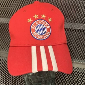 FC Bayern Munchen Germany Hat Cap Strap Back Red Soccer Adidas Football Futbol - Picture 1 of 10