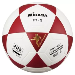 Mikasa FT5 Goal Master Fußball Ball Größe 5 offizieller Footvolleyball rot weiß - Bild 1 von 4