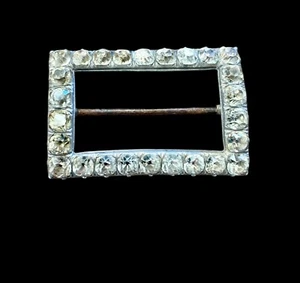 Small Antique Georgian Paste Shoe Buckle - Bild 1 von 4