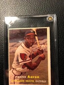 1957 Topps Baseball Hank Aaron Ex - Picture 1 of 2