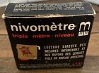 Vintage MABO NIVOMETRE N131 TAPE MEASURE LEVEL SAE/MM FRANCE USED With Box
