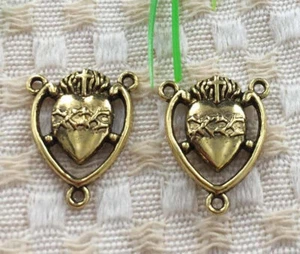 126 piezas Conectores de corazón antiguos chapados en oro 20x16MM S4900 HAZLO TÚ MISMO Fabricación de joyas - Imagen 1 de 4