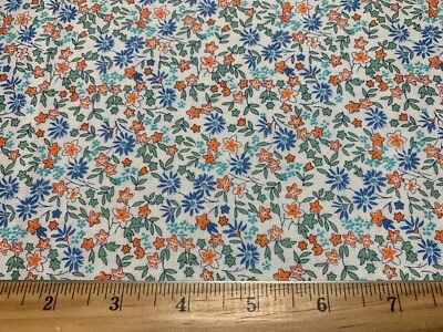 AUNT GRACE CALICOS 30s Blue GARDEN Judie Rothermel Cotton Fabric Marcus FQ - Image 1 of 4