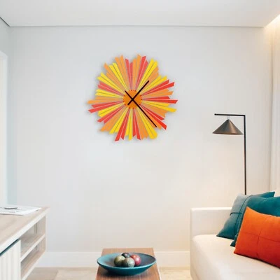 Red / Orange / Yellow Sun Wall Clock in 2 Sizes by ardeola - The Setting Sun - Image 1 of 4