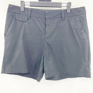 Merona Womens Casual Mini Shorts 12 Black High Rise Chino 100% Cotton - Picture 1 of 3