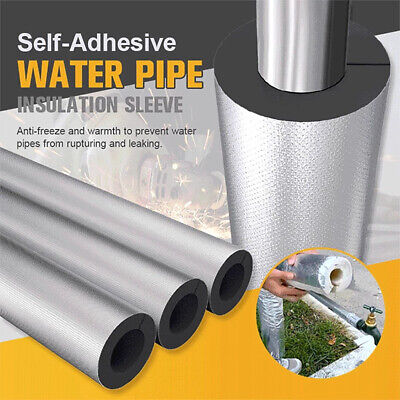 Self-adhesive Foam Pipe For Water Pipe Foam Sleeve Insulation Inner Dia 20-114mm • 15.64£