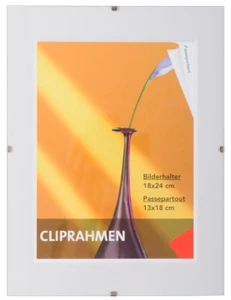Rahmenloser Bilderrahmen 18x24cm Bilderhalter Fotorahmen Fotohalter Clip-Rahmen - Bild 1 von 1