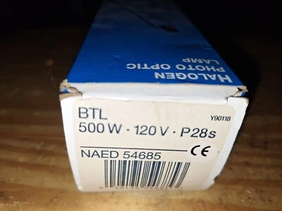 Lámpara halógena de escenario y estudio BTL Osram 500W 120V T6 P28s nuevo stock antiguo - #54685 Foto 1 de 4