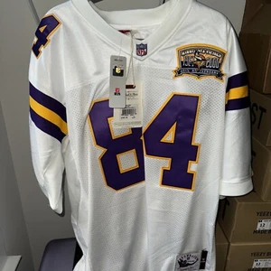 Authentic NEW Randy Moss Vikings Mitchell & Ness Jersey - Size 48 XL White NWT - Picture 1 of 6