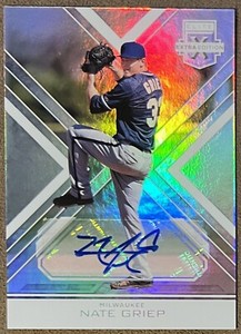 Nate Griep 2016 Panini Elite Extra Edition Autograph #151 Milwaukee Brewers RC