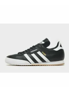 Adidas Samba Super Mens Shoes Trainers UK Size 7-12 019099 Black Leather BNIB - Picture 1 of 5
