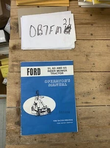 FORD Operator's Manual 51, 60 and 65 Rider Mower Original OEM - Picture 1 of 8