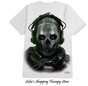 PRIMITIVE X CALL OF DUTY SZ XL MODERN WARFARE 2 Ghost Graphic T-Shirt TEE White - Picture 1 of 6