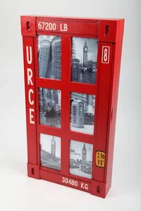 Design-Schlüsselschrank "Container", Schlüsselkasten aus Holz, Retro, rot, 57cm - Bild 1 von 5