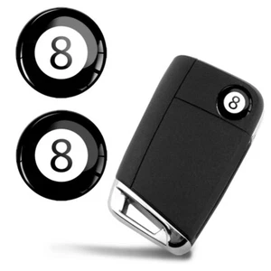2 x 3D Silikon Schlüssel-Emblem-Aufkleber für ferngesteuertes Auto Billard Kugel - Bild 1 von 3