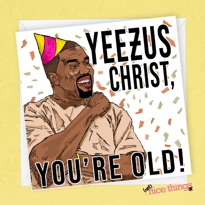 NOT NICE THINGS Funny Kanye Birthday Card, Kanye Card, Kanye West, Rap birthday Card, For him,