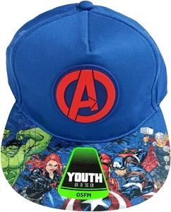 Boys Marvel Avengers Hat Snapback Baseball Cap Hulk Iron Man Black Widow Thor - Picture 1 of 5
