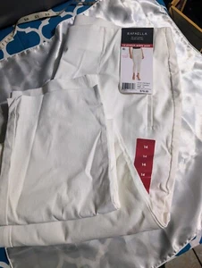 Rafaella Women's Stretch Ankle Pant Jeans Capris- White Size 14 - Picture 1 of 5