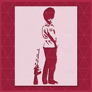 Banksy Pissing Guard Stencil – Reusable & Durable – 10 Mil High Quality Mylar - Picture 1 of 3